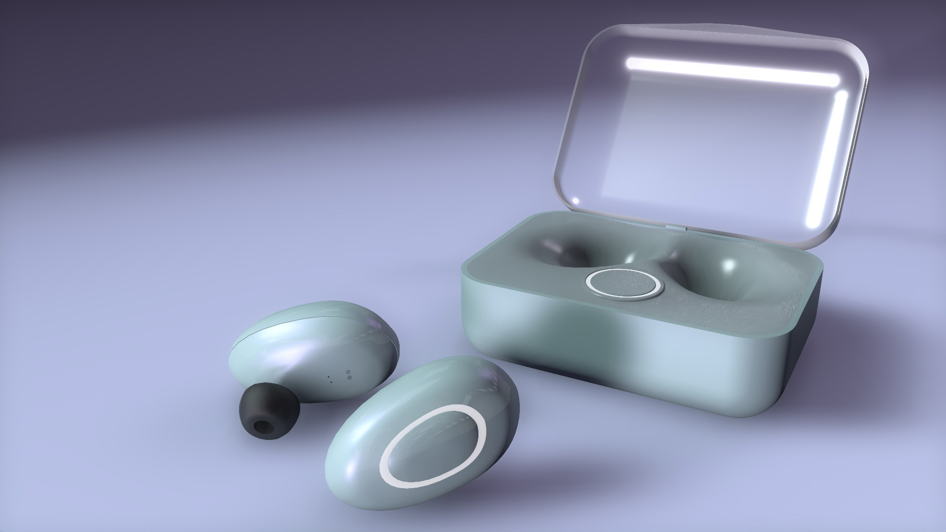a void audio earbuds render