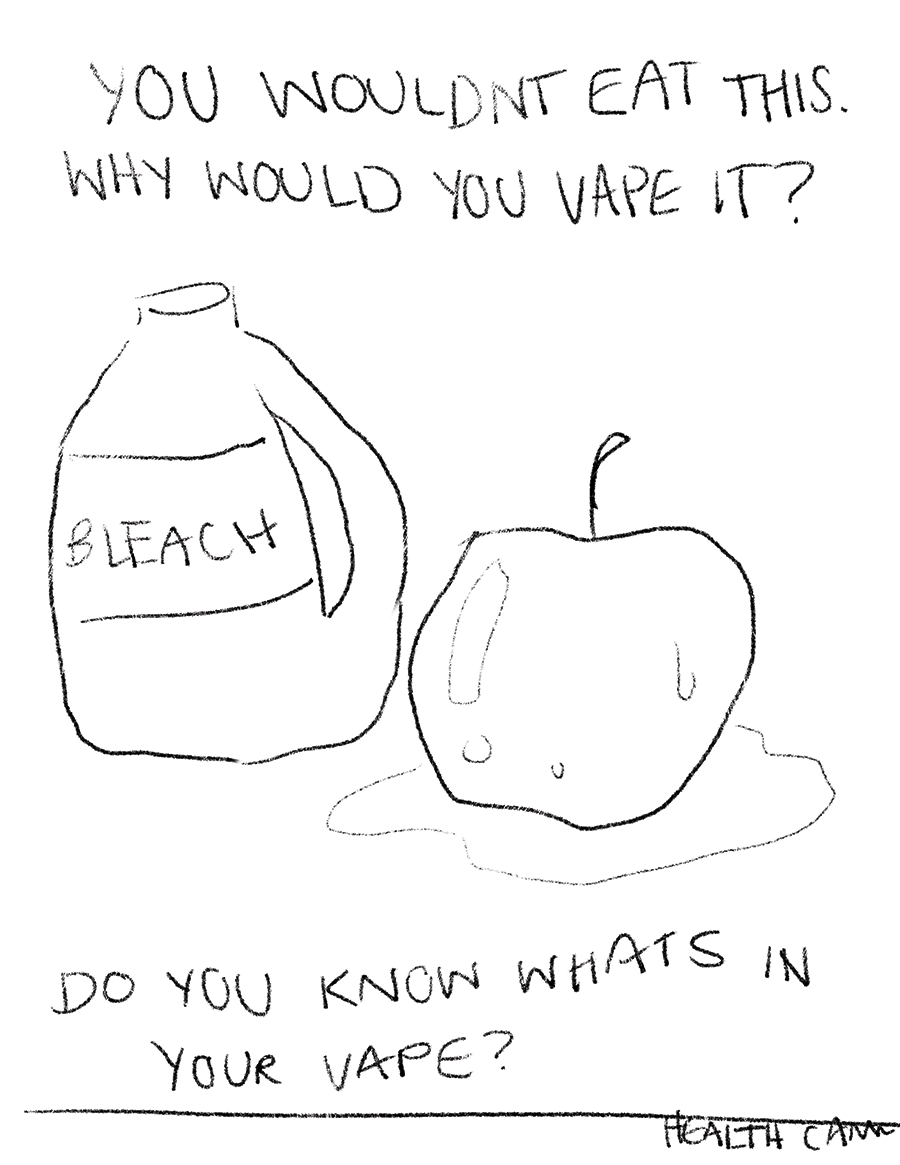 A sketch of the first ad