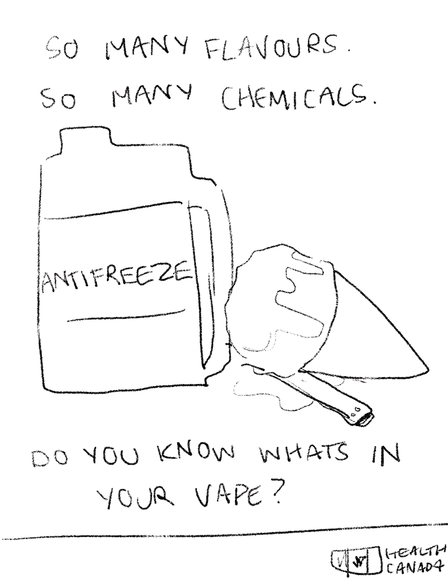 A sketch of the second ad